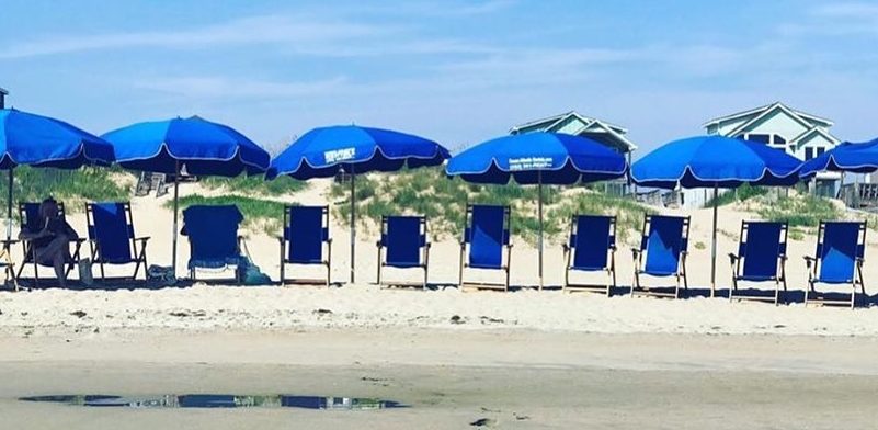 outer banks umbrella set up service